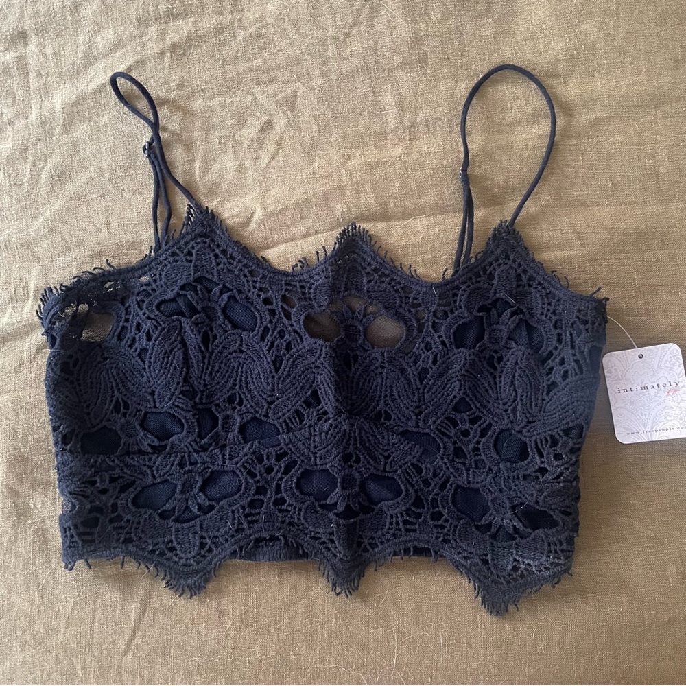 Free People Athena Black Lace Bralette
